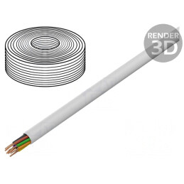 Cablu YTDY 10x0,5mm Rotund PVC Alb | Electronic-mag.ro | Componente Electronice