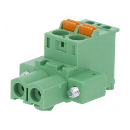 Regletă de Conexiuni Deconectabilă 5mm 2 Piste 90° | Electronic-mag.ro | Componente Electronice
