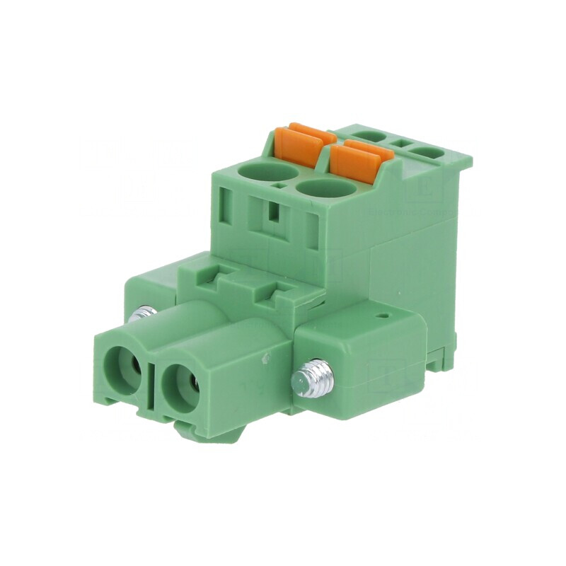 Regletă de Conexiuni Deconectabilă 5mm 2 Piste 90° | Electronic-mag.ro | Componente Electronice