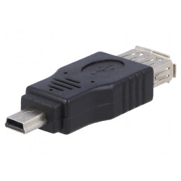 Adaptor OTG USB 2.0 USB A la USB B Mini Nichelat | Electronic-mag.ro | Componente Electronice