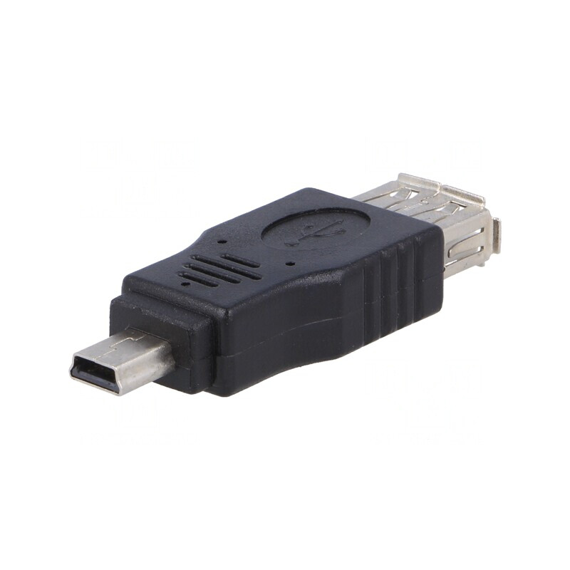 Adaptor OTG USB 2.0 USB A la USB B Mini Nichelat | Electronic-mag.ro | Componente Electronice