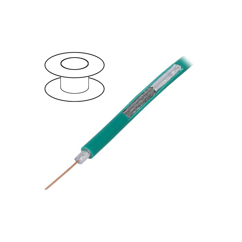 Cablu Coaxial RG59 PVC Verde 100m 6,1mm | Electronic-mag.ro | Componente Electronice Cablu Coaxial RG59 PVC Verde 100m 6,1mm | Electronic-mag.ro | Componente Electronice