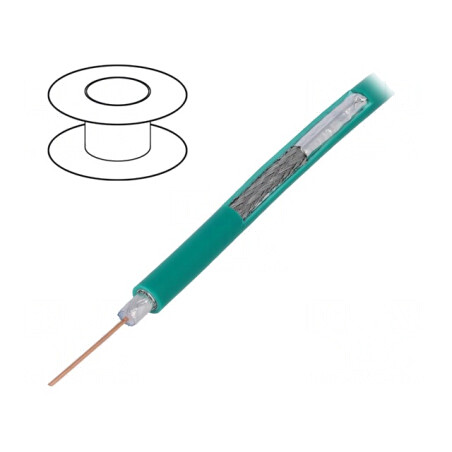 Cablu Coaxial RG59 PVC Verde 100m 6,1mm | Electronic-mag.ro | Componente Electronice