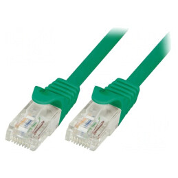 Patch cord U/UTP Cat6 Verde 0.25m | Electronic-mag.ro | Componente Electronice