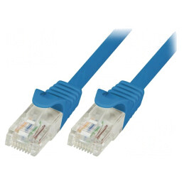 Patch Cord U/UTP Cat6 Albastru 0.25m 24AWG | Electronic-mag.ro | Componente Electronice