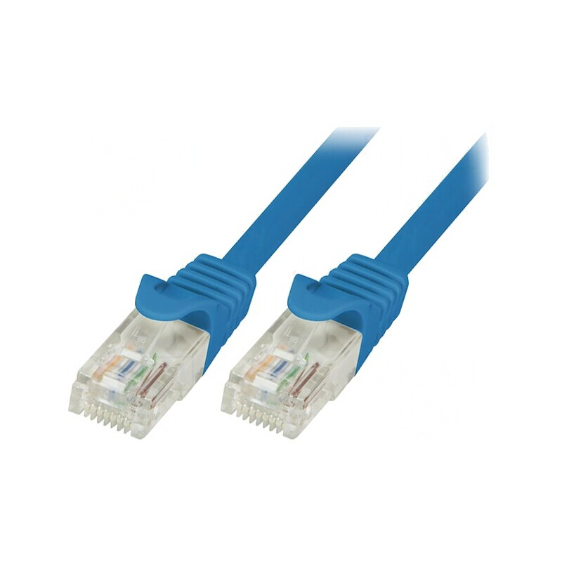 Patch Cord U/UTP Cat6 Albastru 0.25m 24AWG | Electronic-mag.ro | Componente Electronice