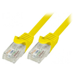 Patch Cord UTP Cat6 Galben 0.25m | Electronic-mag.ro | Componente Electronice