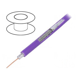 Cablu coaxial RG59 PVC violet 100m 6.1mm | Electronic-mag.ro | Componente Electronice