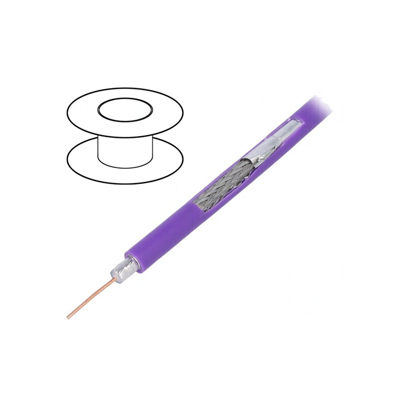 Cablu coaxial RG59 PVC violet 100m 6.1mm | Electronic-mag.ro | Componente Electronice Cablu coaxial RG59 PVC violet 100m 6.1mm | Electronic-mag.ro | Componente Electronice