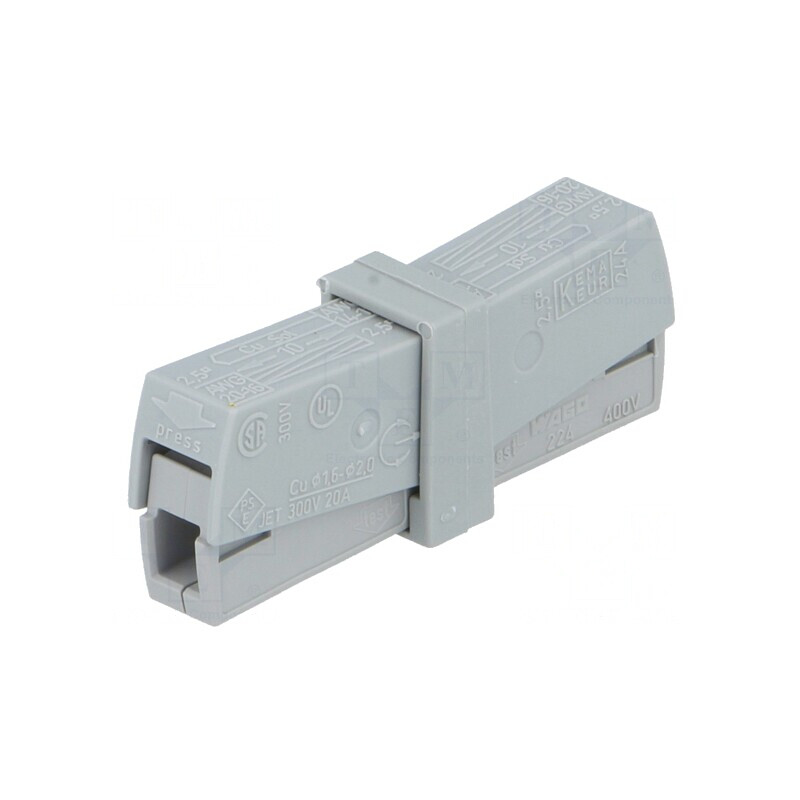 Bornă cu Arc Eliberare Rapidă 0,5-2,5mm² 400V 24A | Electronic-mag.ro | Componente Electronice