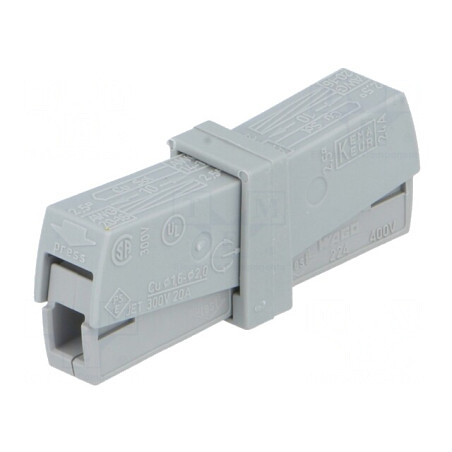 Bornă cu Arc Eliberare Rapidă 0,5-2,5mm² 400V 24A | Electronic-mag.ro | Componente Electronice