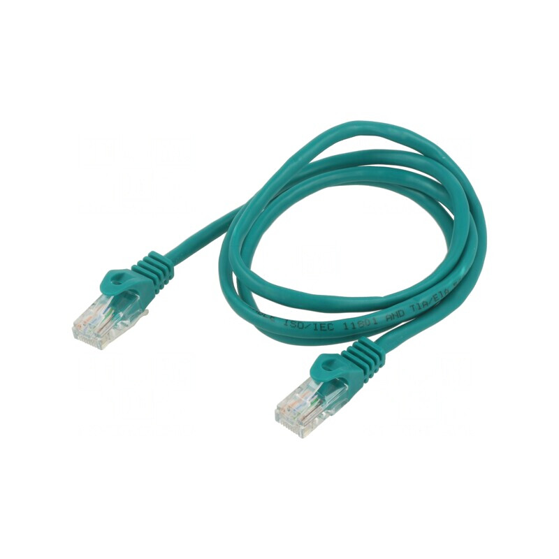 Patch cord UTP Cat5e 1m Verde RJ45 | Electronic-mag.ro | Componente Electronice