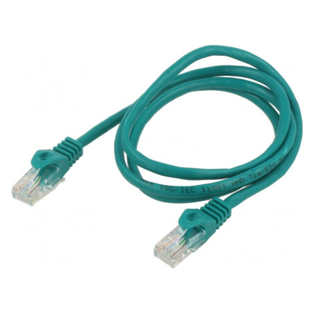 Patch cord UTP Cat5e 1m Verde RJ45 | Electronic-mag.ro | Componente Electronice