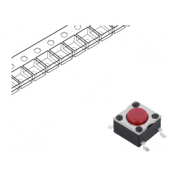 Microîntrerupător TACT SPST-NO 0,05A 12V SMD