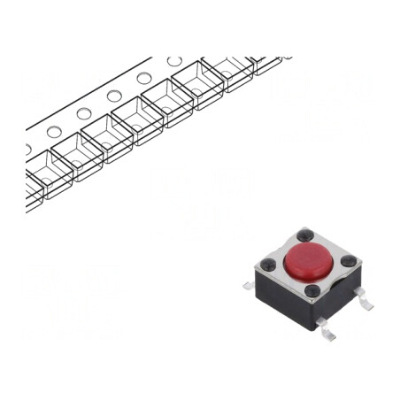 Microîntrerupător TACT SPST-NO 0,05A 12V SMD | Electronic-mag.ro | Componente Electronice
