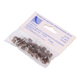 Suport cablu rotund maro 5mm cu cui 25buc | Electronic-mag.ro | Componente Electronice