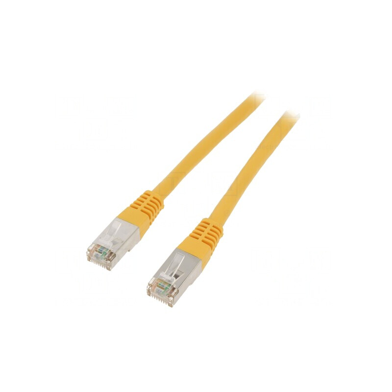 Patch Cord F/UTP Cat6 Ecranat Galben 0.25m 26AWG | Electronic-mag.ro | Componente Electronice