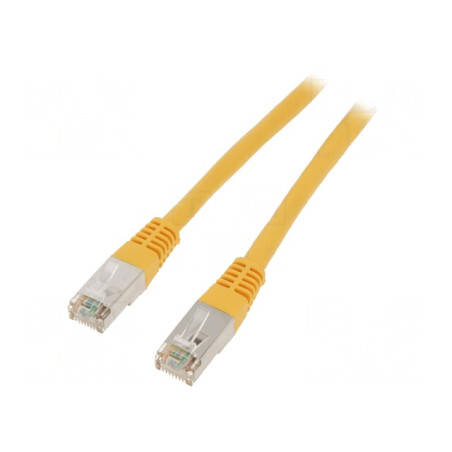 Patch Cord F/UTP Cat6 Ecranat Galben 0.25m 26AWG | Electronic-mag.ro | Componente Electronice