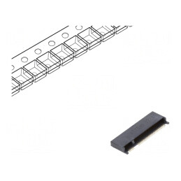 Conector M.2 (NGFF) Orizontal SMT Gold Flash 67 PIN 0.5A | Electronic-mag.ro | Componente Electronice
