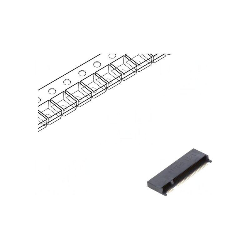 Conector M.2 (NGFF) Orizontal SMT Gold Flash 67 PIN 0.5A | Electronic-mag.ro | Componente Electronice Conector M.2 (NGFF) Orizontal SMT Gold Flash 67 PIN 0.5A | Electronic-mag.ro | Componente Electronice