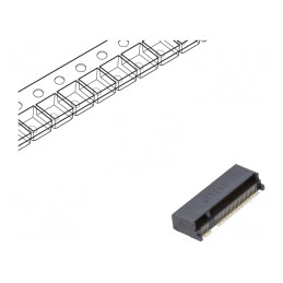 Conector M.2 (NGFF) Orizontal SMT Gold Flash 67 PIN 0.5A