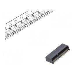 Conector M.2 (NGFF) Orizontal SMT 67 PIN 0.5A Aurit