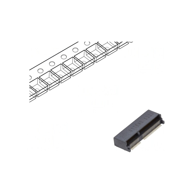Conector M.2 (NGFF) Orizontal SMT 67 PIN 0.5A Aurit | Electronic-mag.ro | Componente Electronice Conector M.2 (NGFF) Orizontal SMT 67 PIN 0.5A Aurit | Electronic-mag.ro | Componente Electronice