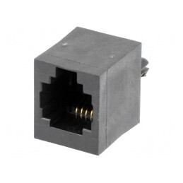 Soclu RJ11 4 Pin 6P4C THT Drept | Electronic-mag.ro | Componente Electronice