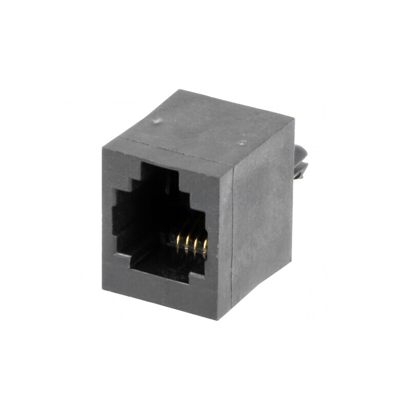 Soclu RJ11 4 Pin 6P4C THT Drept | Electronic-mag.ro | Componente Electronice