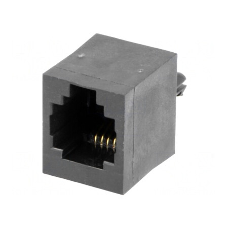 Soclu RJ11 4 Pin 6P4C THT Drept | Electronic-mag.ro | Componente Electronice