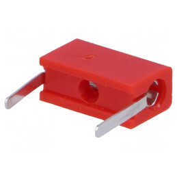 Soclu Banană 2mm 6A Roșu PCB | Electronic-mag.ro | Componente Electronice