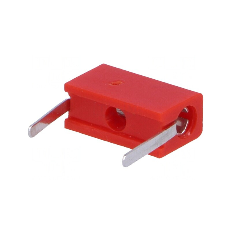 Soclu Banană 2mm 6A Roșu PCB | Electronic-mag.ro | Componente Electronice