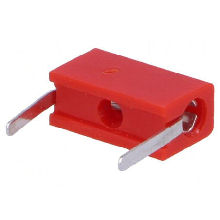 Soclu Banană 2mm 6A Roșu PCB | Electronic-mag.ro | Componente Electronice