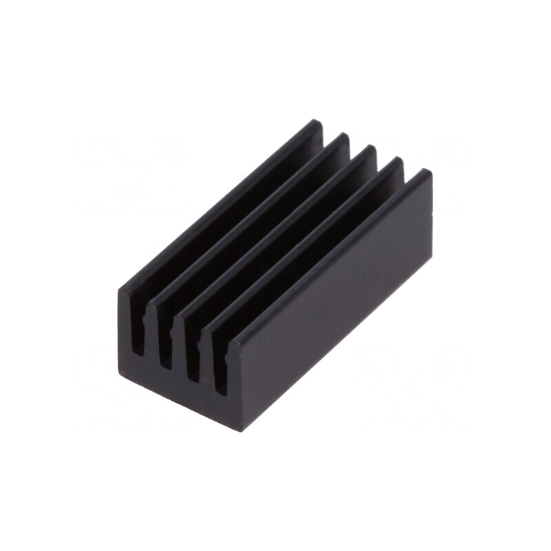 Radiator extrudat negru aluminiu 17x8x6mm | Electronic-mag.ro | Componente Electronice