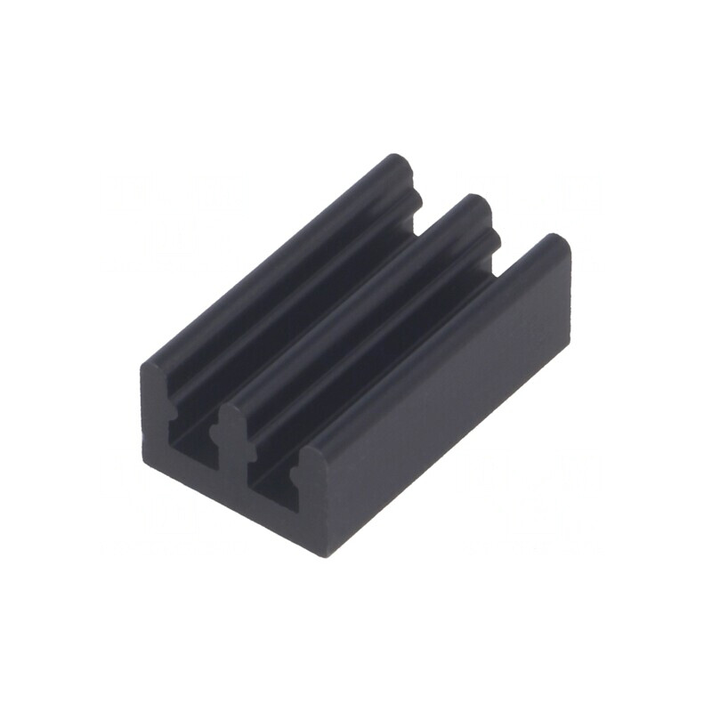 Radiator extrudat negru aluminiu 17x10x6mm 41K/W | Electronic-mag.ro | Componente Electronice