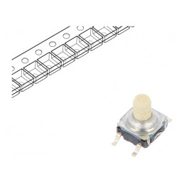 Microîntrerupător TACT SPST-NO 0.05A 32VDC SMT | Electronic-mag.ro | Componente Electronice