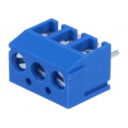 Regletă de conexiuni PCB 90° 3.81mm 3 piste 10A | Electronic-mag.ro | Componente Electronice