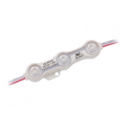 LED albastru 1,2W IP68 12V 160° 3 diode 5730 66x15mm | Electronic-mag.ro | Componente Electronice