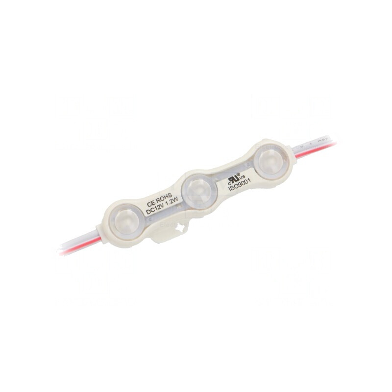 LED Roșie 1,2W IP68 12V 160° 3 Diode 5730 66x15mm | Electronic-mag.ro | Componente Electronice