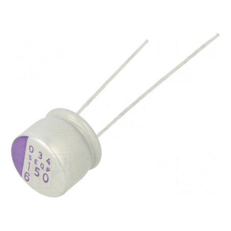 Condensator Polimeric 150uF 6.3V THT | Electronic-mag.ro | Componente Electronice