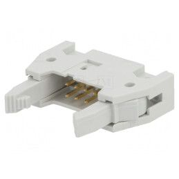 Soclu IDC Tată 8 PIN cu Ejector THT 2.54mm Gri | Electronic-mag.ro | Componente Electronice