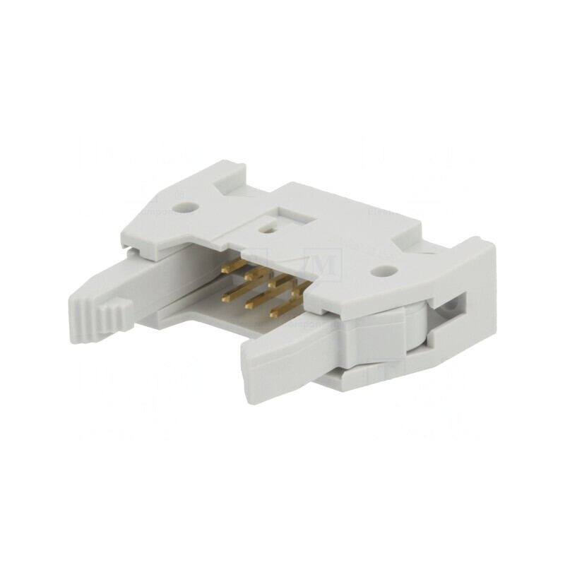 Soclu IDC Tată 8 PIN cu Ejector THT 2.54mm Gri | Electronic-mag.ro | Componente Electronice