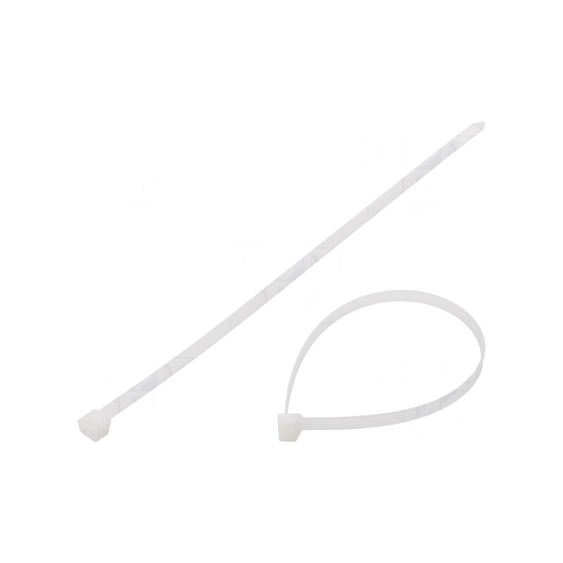 Colier de Strângere Poliamidă 300mm x 7,6mm Natural | Electronic-mag.ro | Componente Electronice