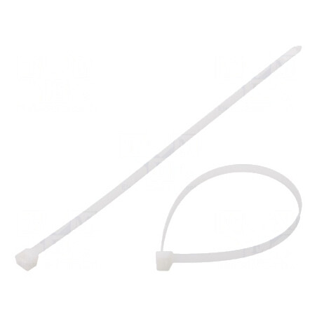 Colier de Strângere Poliamidă 300mm x 7,6mm Natural | Electronic-mag.ro | Componente Electronice