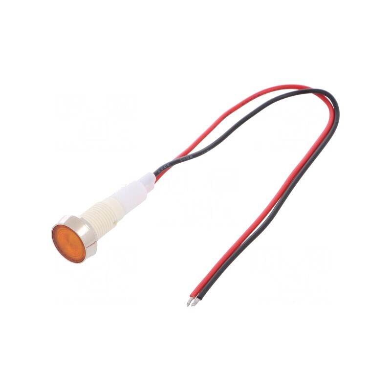 Lampă LED galbenă 24V Ø10mm plastic | Electronic-mag.ro | Componente Electronice