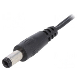 Cablu Alimentare DC 5.5/2.1 Negru 0,23m | Electronic-mag.ro | Componente Electronice