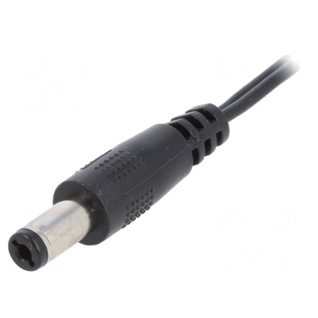 Cablu Alimentare DC 5.5/2.1 Negru 0,23m | Electronic-mag.ro | Componente Electronice