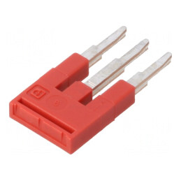 Punte cu șuruburi roșie 3 piste 4mm UL94V-0 | Electronic-mag.ro | Componente Electronice