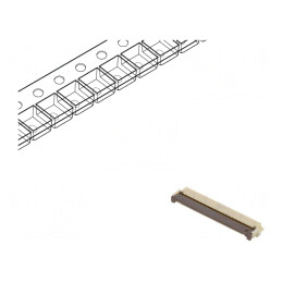 Conector FFC/FPC Orizontal 45 Pini ZIF | Electronic-mag.ro | Componente Electronice