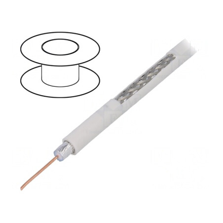 Cablu coaxial RG6 alb 100m | Electronic-mag.ro | Componente Electronice